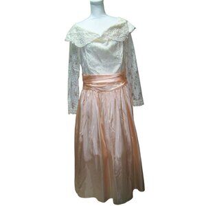 Vintage Jessica McClintock Bridal Dress Gown Size 16 Halloween Wedding Cosplay